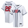 Elroe NY.Mets #26 Nolan McLean Player White USA 2026 World Classic Home Limited Stitched Jerseys