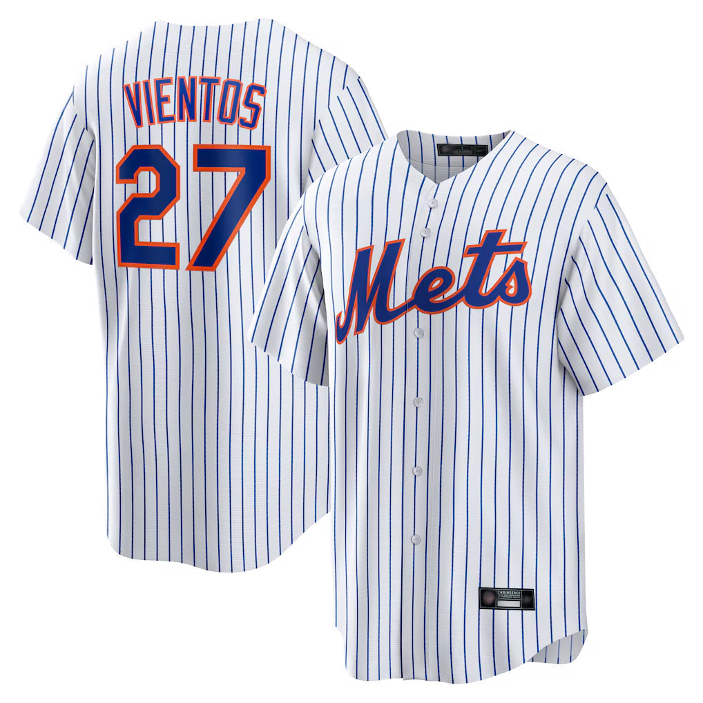 Elroe NY.Mets #27 Mark Vientos Player White Home Game Stitched Jerseys