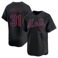 Elroe NY.Mets #31 Mike Piazza Player Black Alternate Home Limited Stitched Jerseys