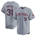 Elroe NY.Mets #31 Mike Piazza Player Gray Road Limited Home Stitched Jerseys
