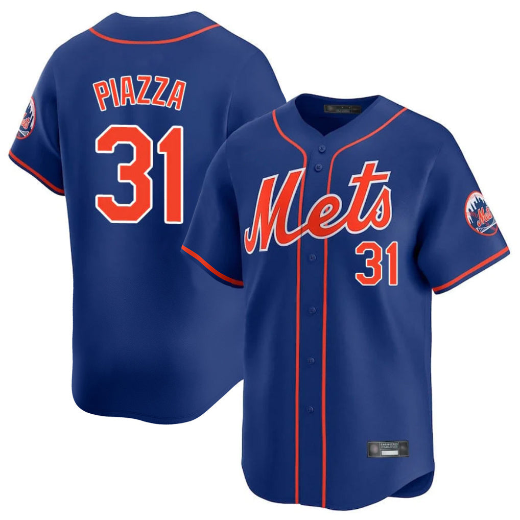 Elroe NY.Mets #31 Mike Piazza Player Royal Home Limited Stitched Jerseys