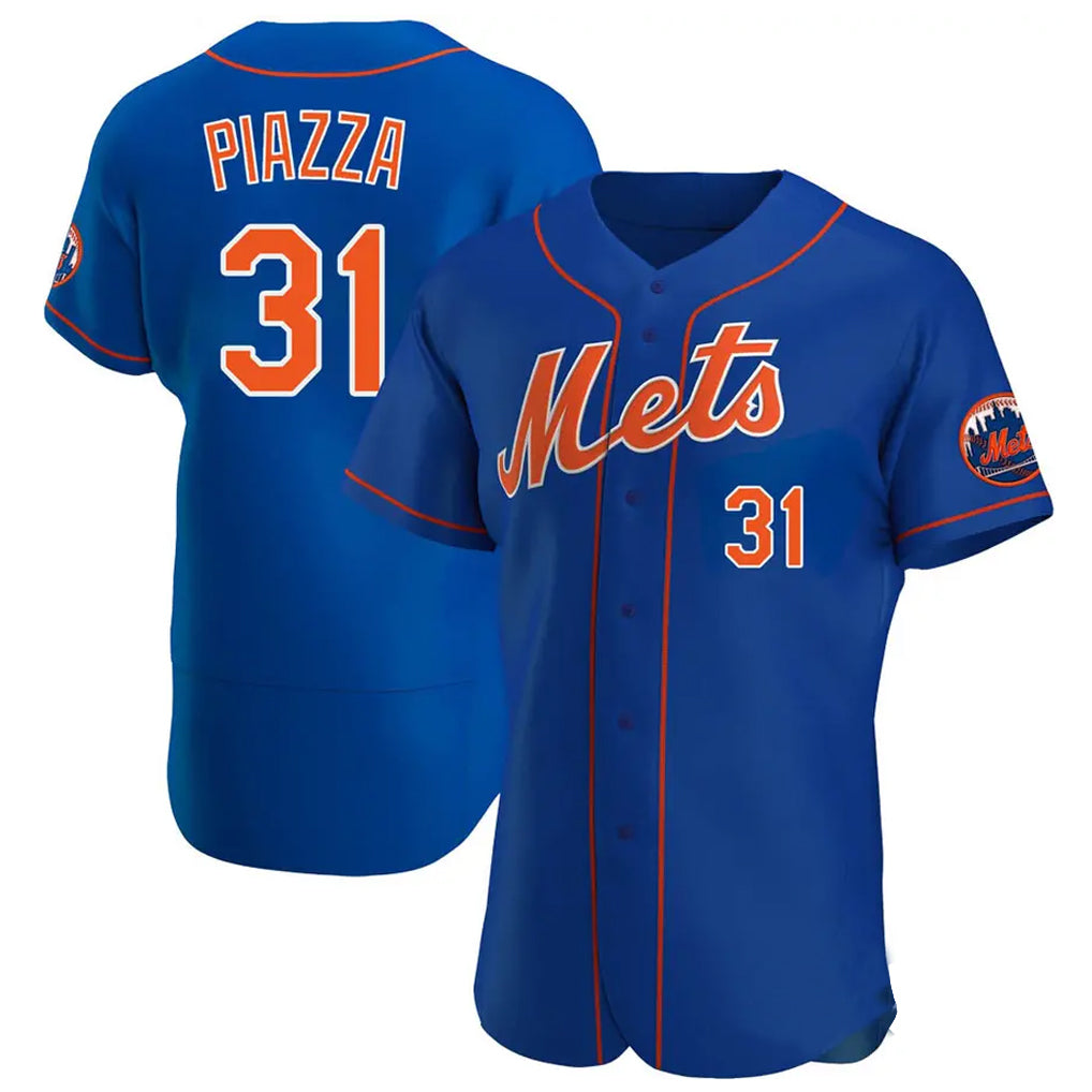 Elroe NY.Mets #31 Mike Piazza Player Royal Limited Elite Home Stitched Jerseys