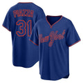 Elroe NY.Mets #31 Mike Piazza Player Royal T-shirt Home Game Stitched Jerseys