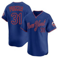 Elroe NY.Mets #31 Mike Piazza Player Royal T-shirt Home Limited Elite Stitched Jerseys