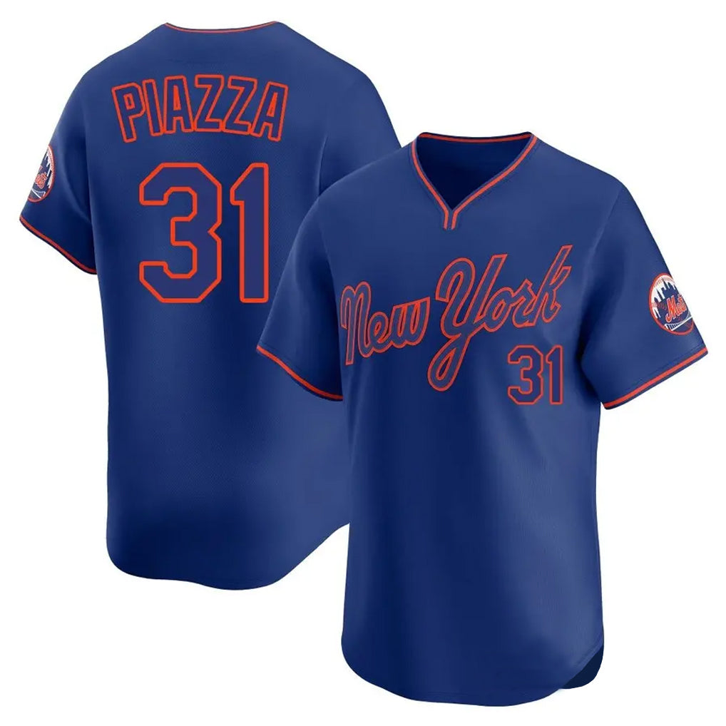Elroe NY.Mets #31 Mike Piazza Player Royal T-shirt Home Limited Elite Stitched Jerseys