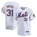 Elroe NY.Mets #31 Mike Piazza Player White Home Replica Stitched Jerseys