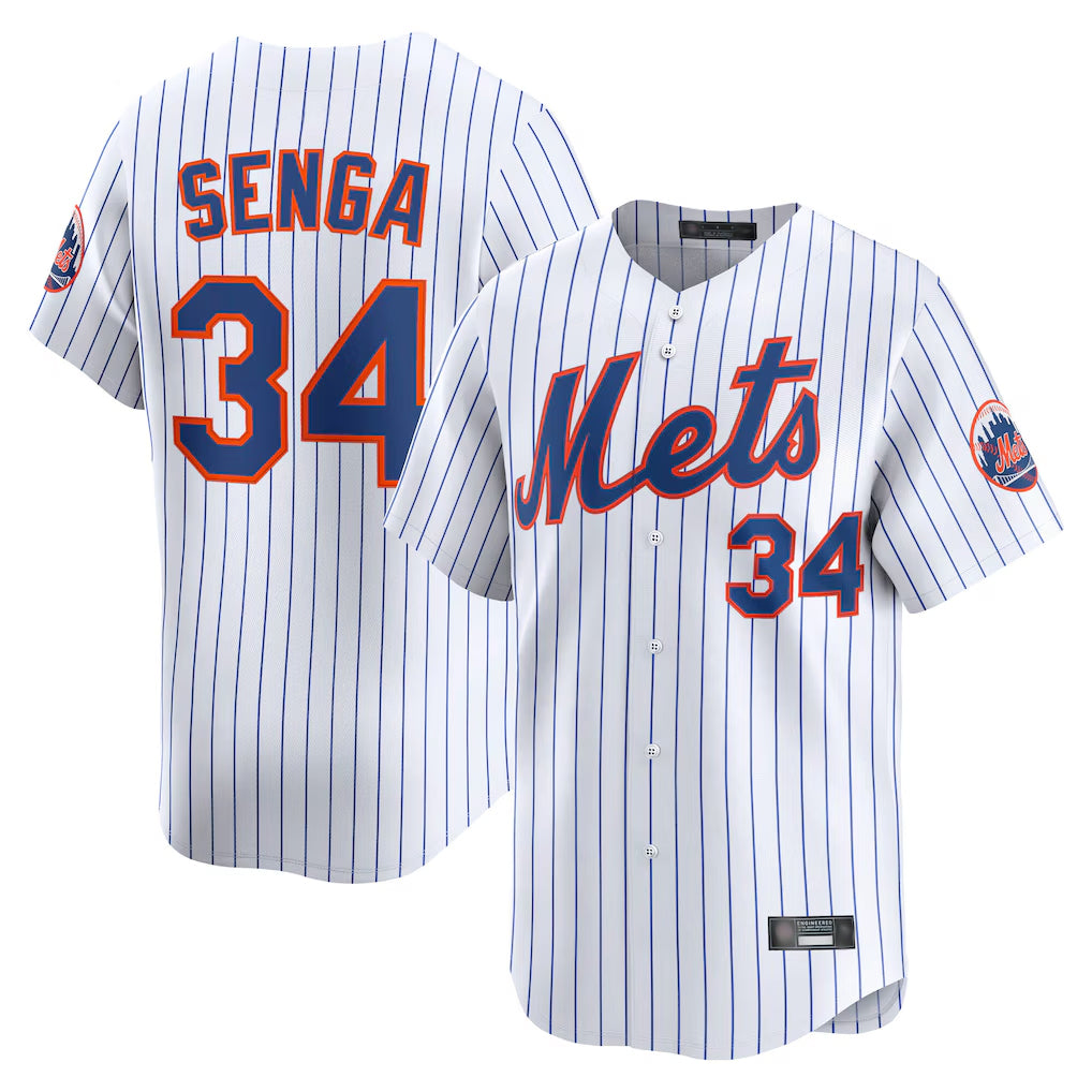 Elroe NY.Mets #34 Kodai Senga Player White Home Limited Stitched Jerseys