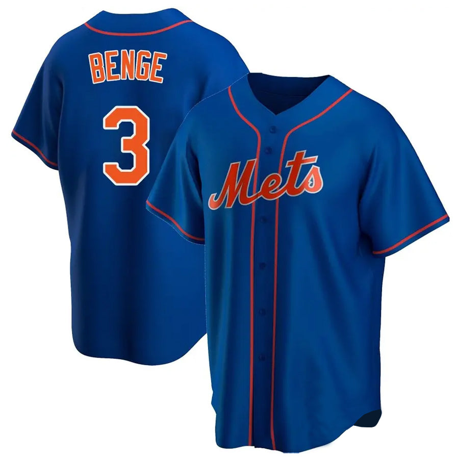 Elroe NY.Mets #3 Carson Benge Player Royal Home Game Stitched Jerseys