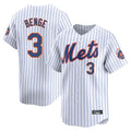 Elroe NY.Mets #3 Carson Benge Player White Home Replica Stitched Jerseys