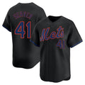 Elroe NY.Mets #41 Tom Seaver Player Black Alternate Home Limited Stitched Jerseys