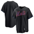 Elroe NY.Mets Blank Player Black Alternate Home Game Stitched Jerseys