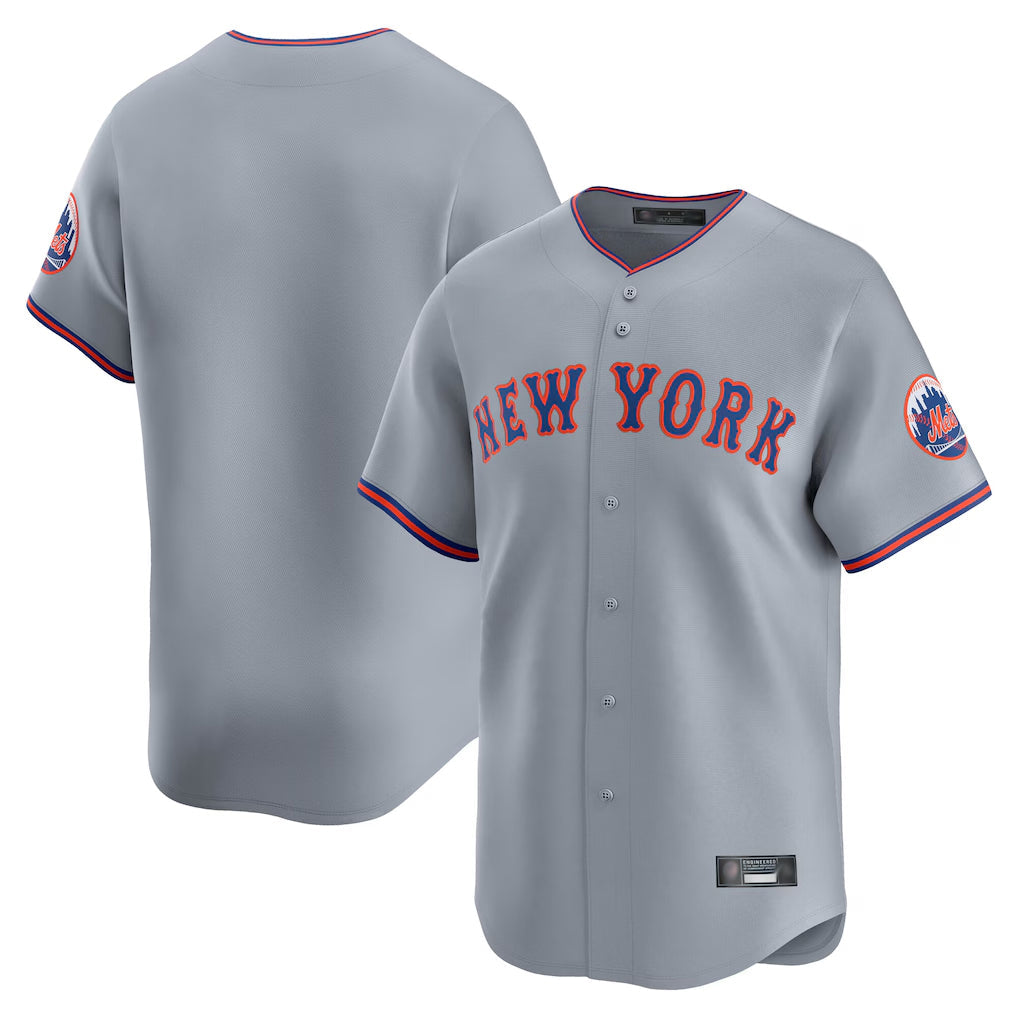 Elroe NY.Mets Blank Player Gray Road Limited Home Stitched Jerseys