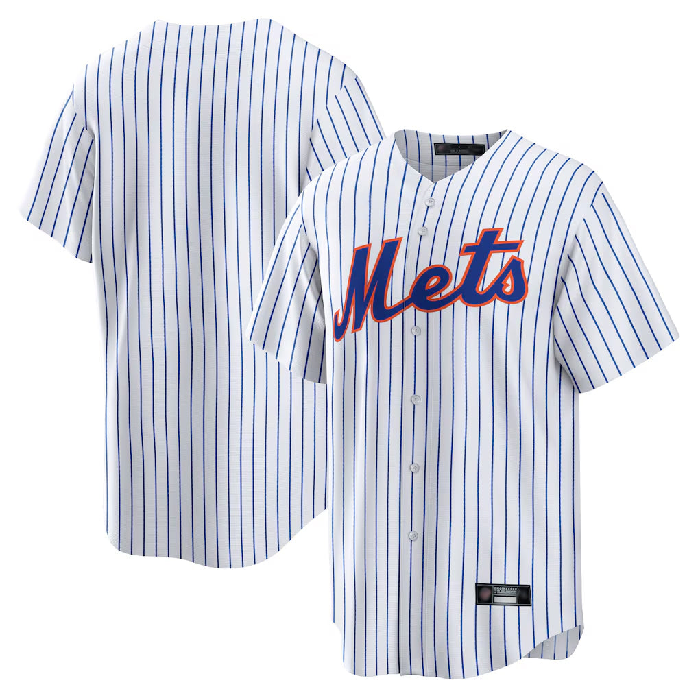 Elroe NY.Mets Blank Player White Home Game Stitched Jerseys