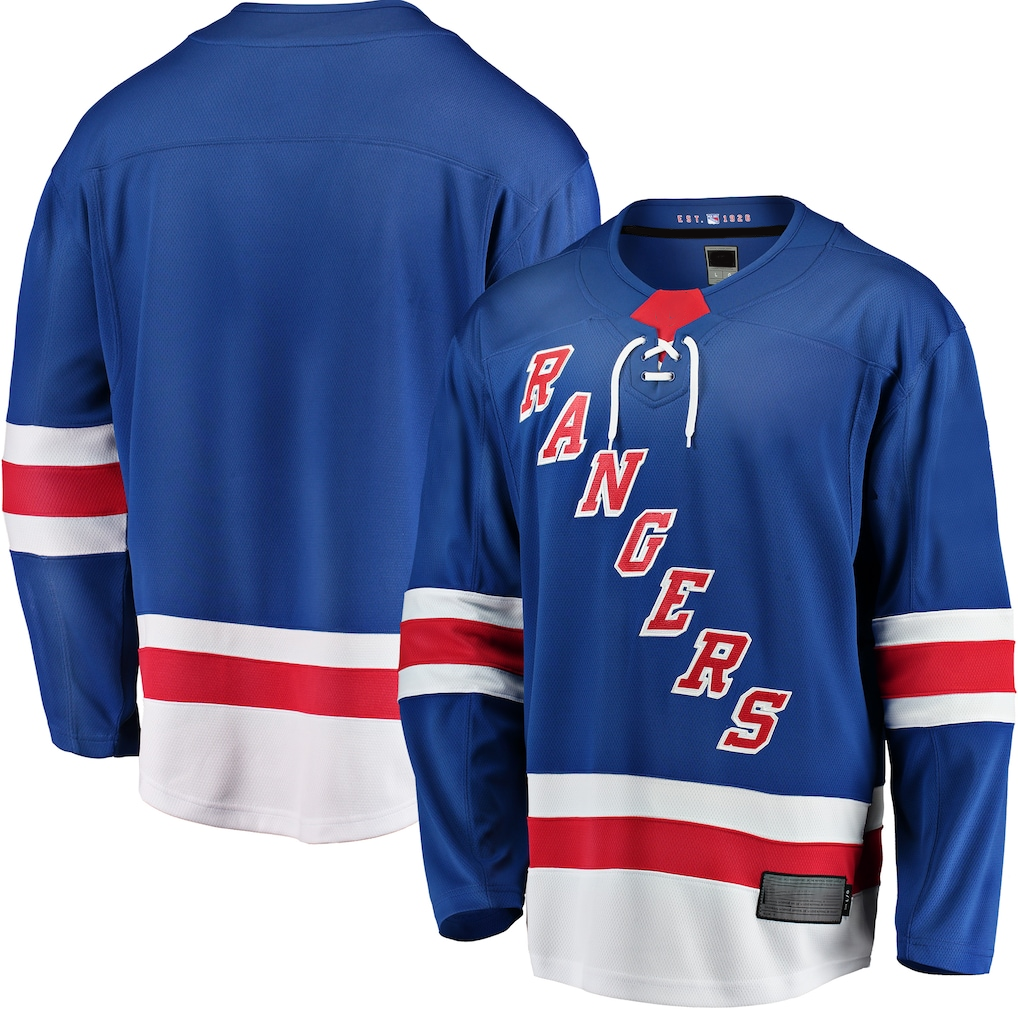 Elroe NY.Rangers Blue Breakaway Home Jerseys