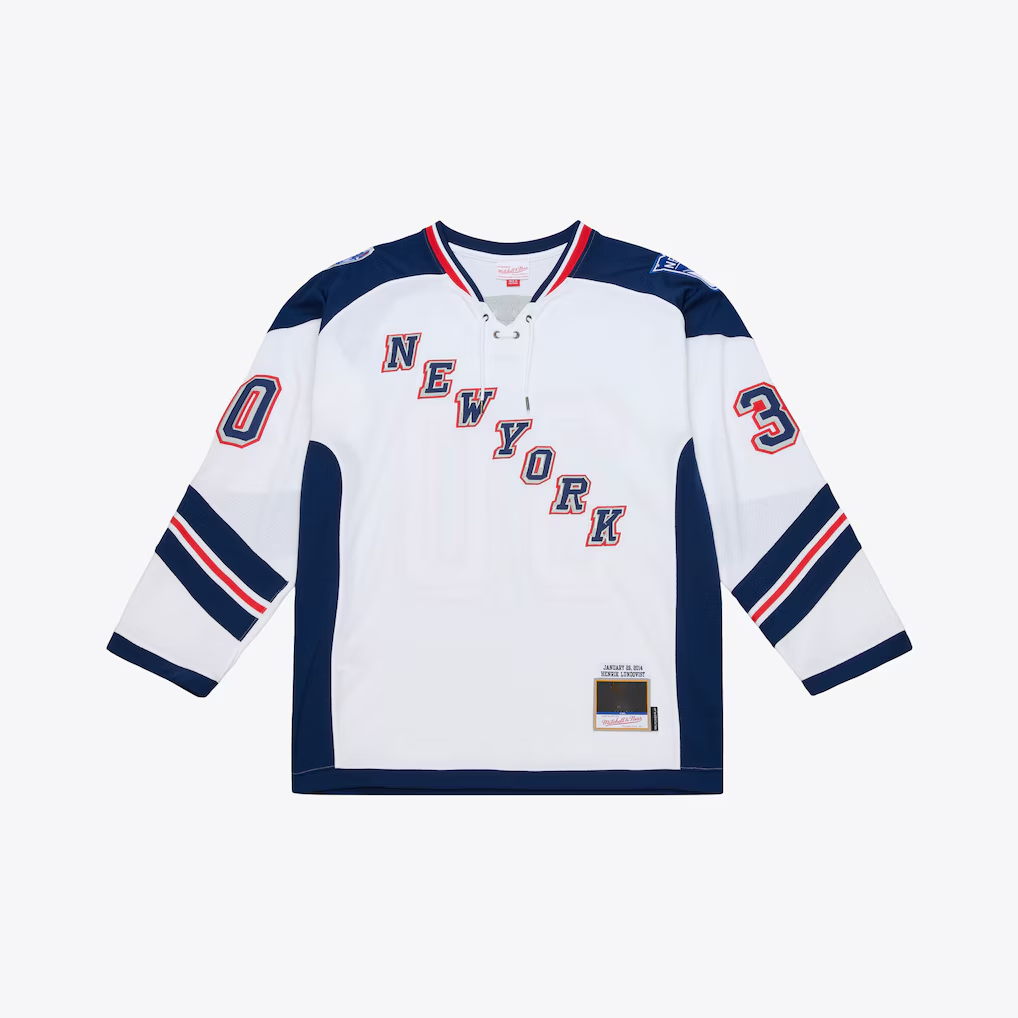 Elroe NY.Rangers Henrik Lundqvist Mitchell & Ness White 2014 Stadium Series Power Play Jerseys