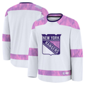 Elroe NY.Rangers White 2024 Hockey Fights Cancer Practice Jerseys