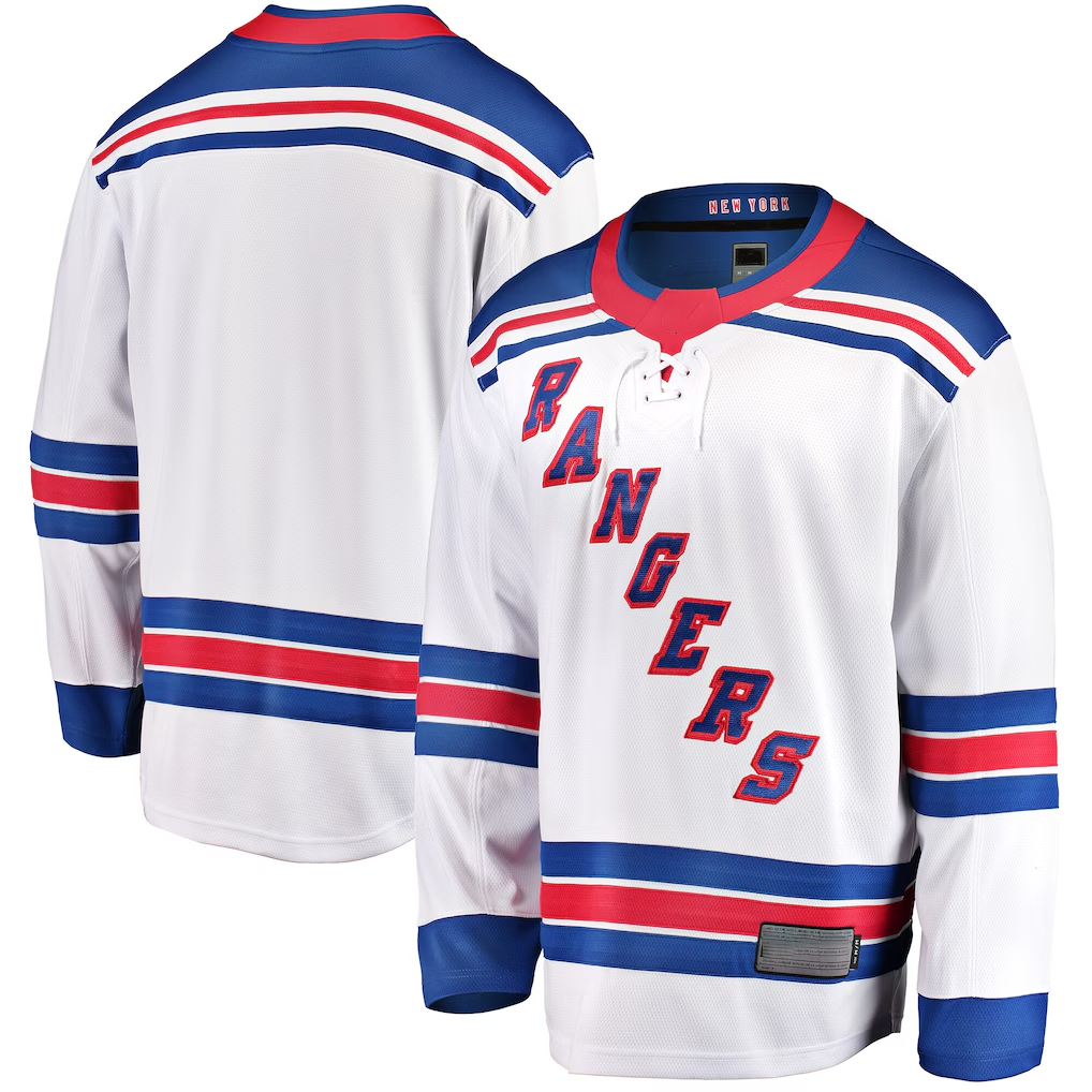 Elroe NY.Rangers White Breakaway Jerseys