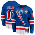 Elroe NY.Rangers #10 JT Miller Blue Home Captain's Patch Breakaway Jerseys