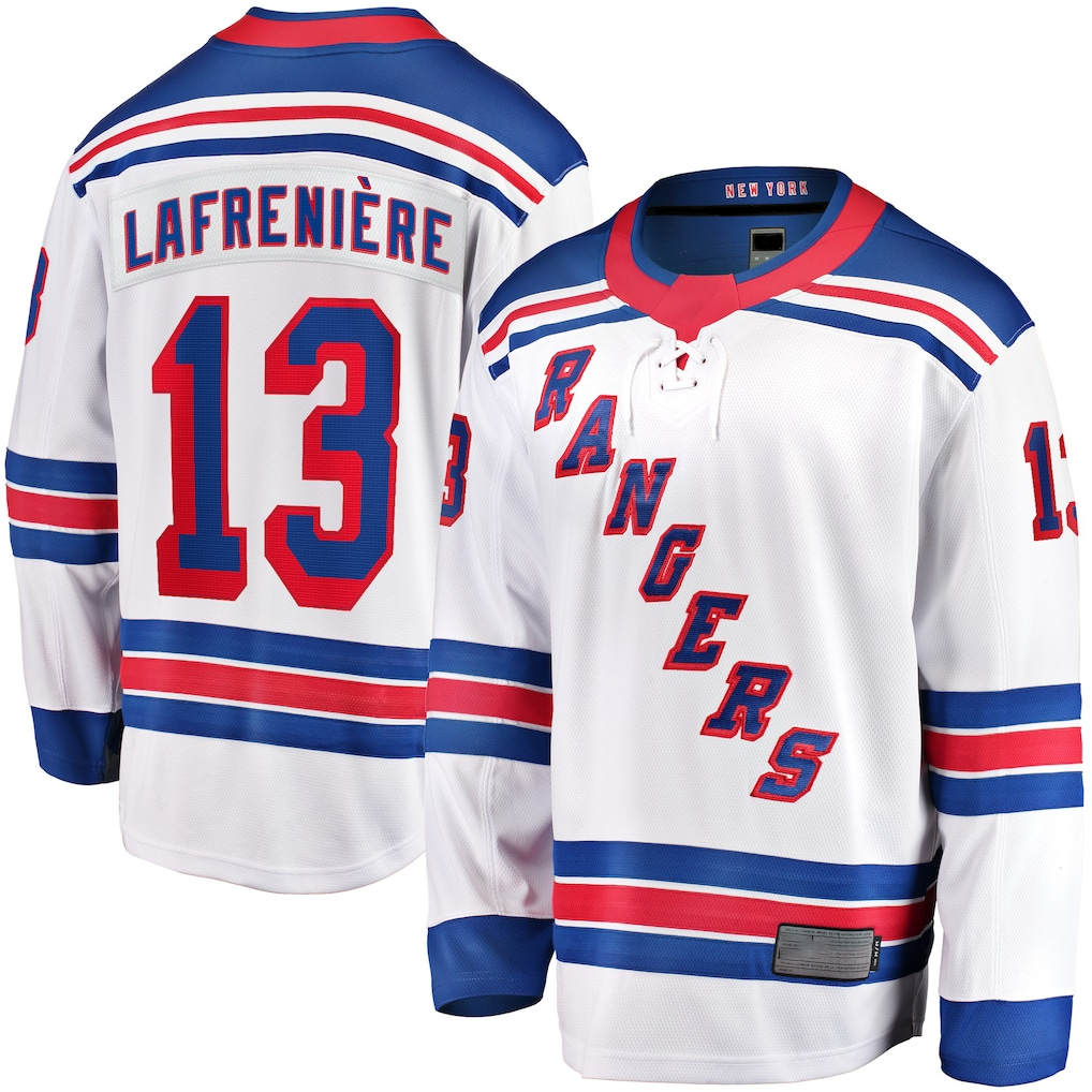 Elroe NY.Rangers #13 Alexis Lafreniere White Breakaway Jerseys