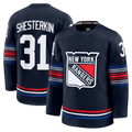 Elroe NY.Rangers #31 Igor Shesterkin Navy Alternate Premier Player Jerseys