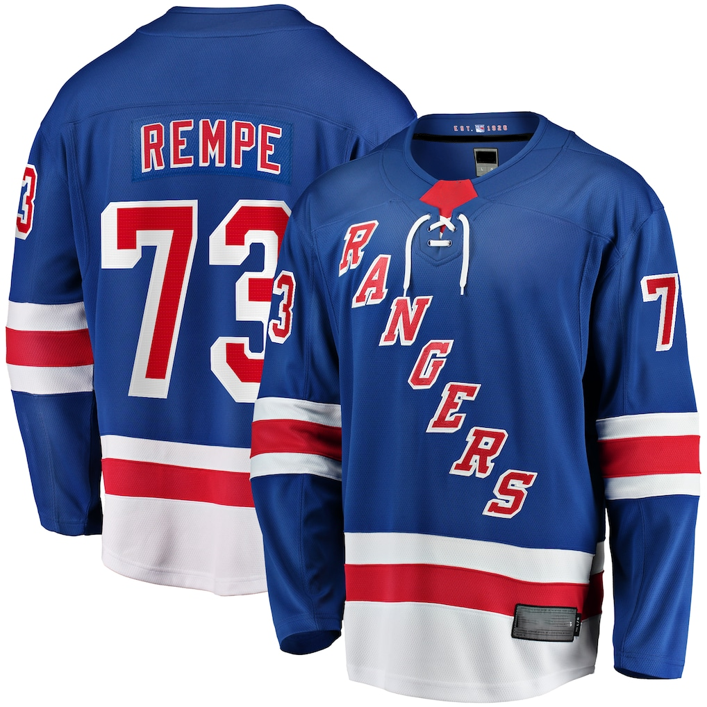 Elroe NY.Rangers #73 Matt Rempe Blue Home Breakaway Jerseys