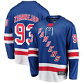 Elroe NY.Rangers #93 Mika Zibanejad Blue Home Breakaway Player Jerseys