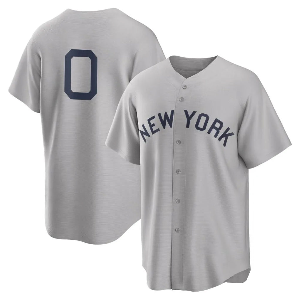 Elroe NY.Yankees #0 Marcus Stroman Player Gray Field of Dreams Game Stitched Jerseys