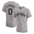 Elroe NY.Yankees #0 Marcus Stroman Player Gray Limited Elite Home Stitched Jerseys