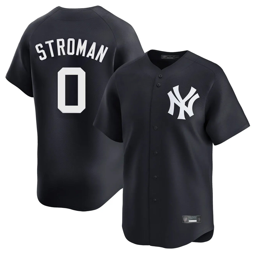 Elroe NY.Yankees #0 Marcus Stroman Player Navy Alternate Limited Home Stitched Jerseys