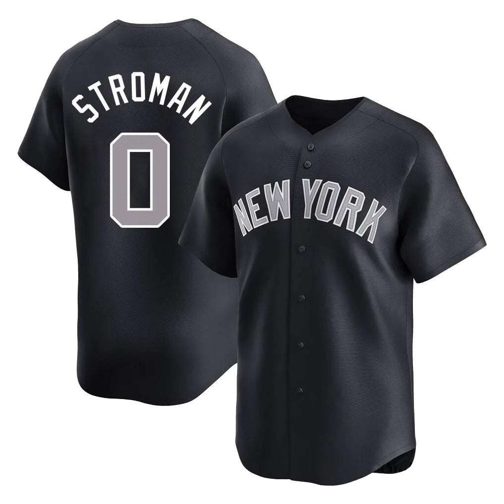 Elroe NY.Yankees #0 Marcus Stroman Player Navy Limited Home Stitched Jerseys