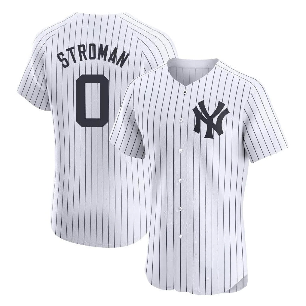 Elroe NY.Yankees #0 Marcus Stroman Player White Limited Elite Home Stitched Jerseys