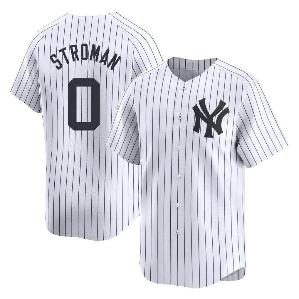 Elroe NY.Yankees #0 Marcus Stroman Player White Limited Home Stitched Jerseys