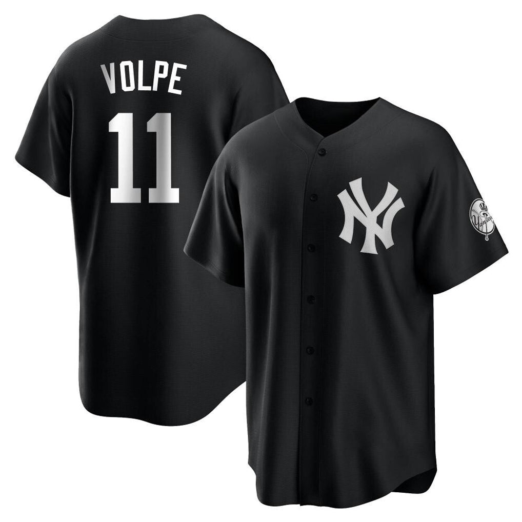 Elroe NY.Yankees #11 Anthony Volpe Player Black Game Stitched Jerseys