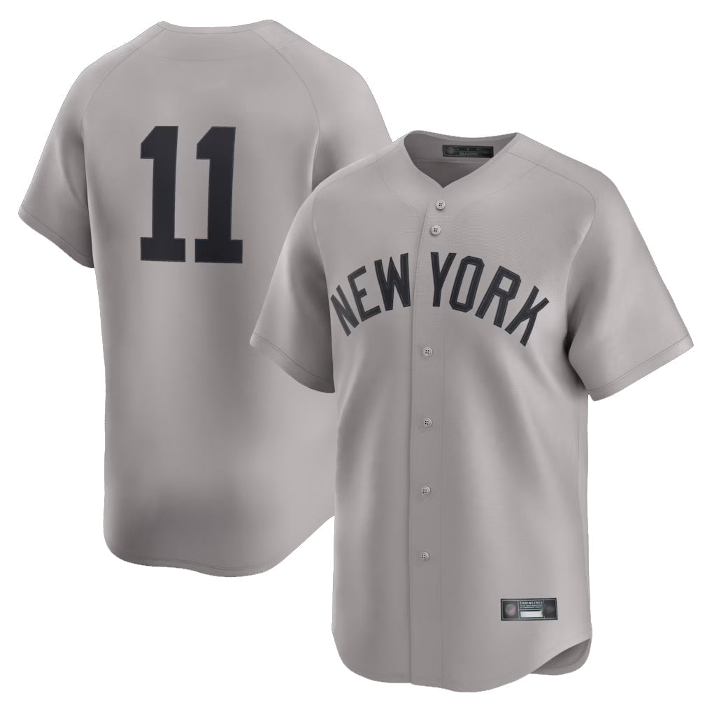 Elroe NY.Yankees #11 Anthony Volpe Player Gray Limited Home Stitched Jerseys