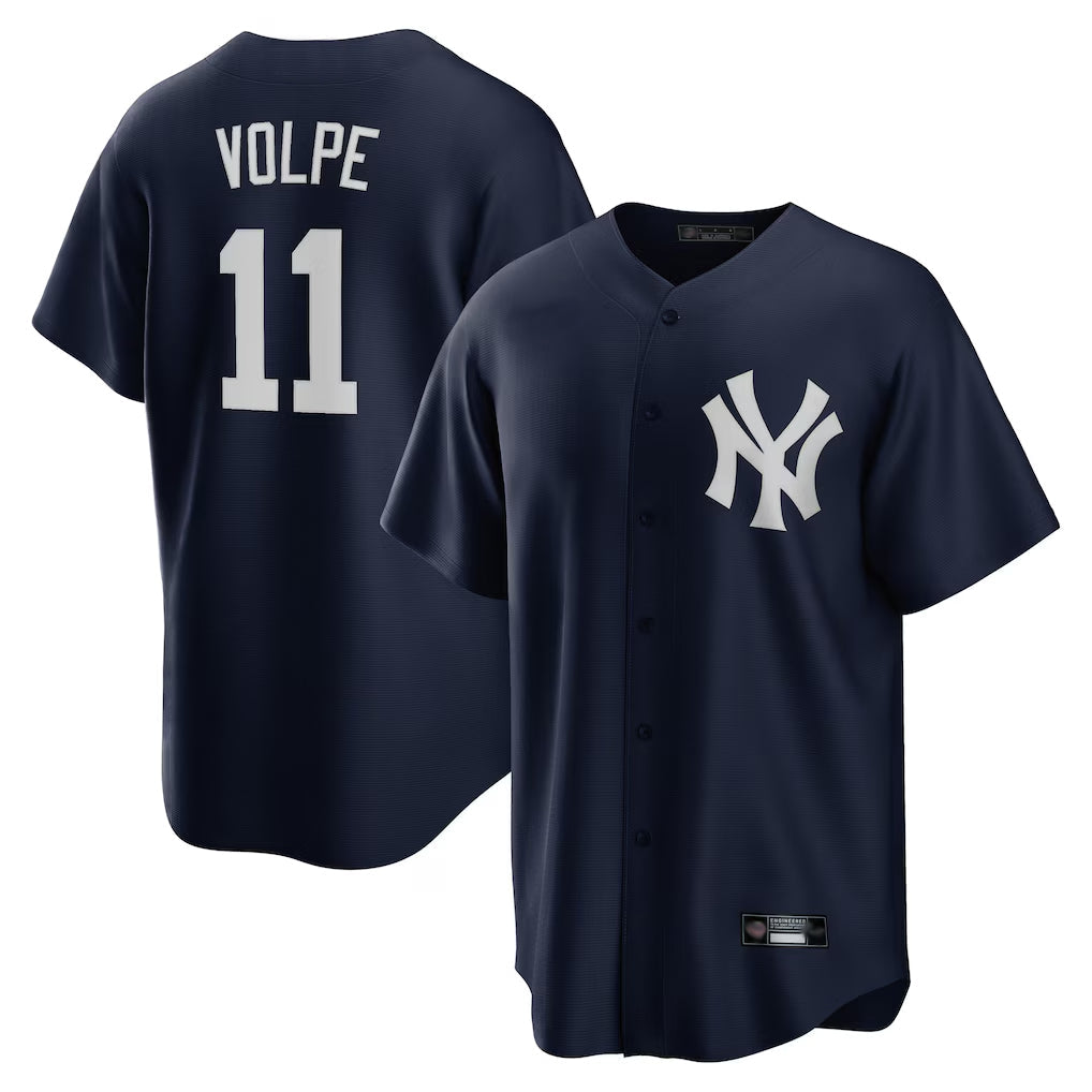 Elroe NY.Yankees #11 Anthony Volpe Player Navy Game Stitched Jerseys