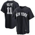 Elroe NY.Yankees #11 Anthony Volpe Player Navy Home Game Stitched Jerseys