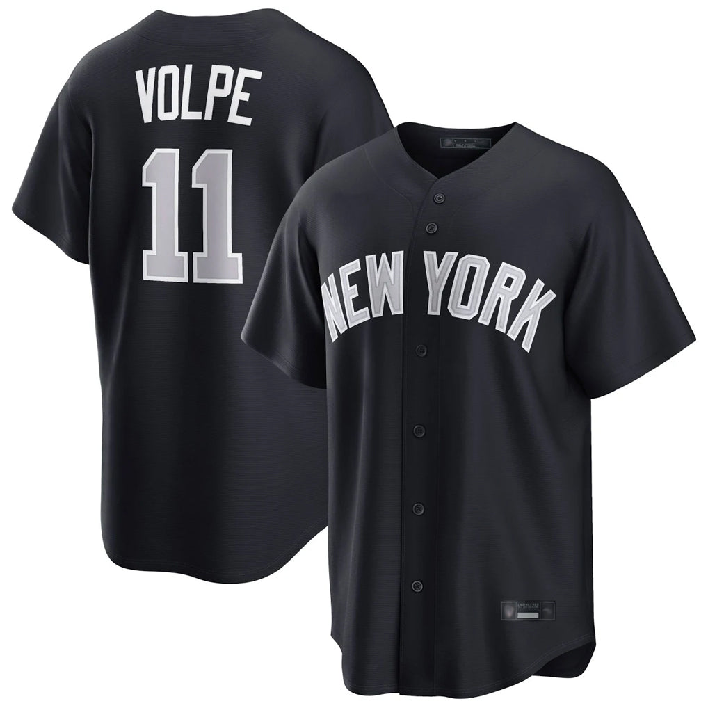 Elroe NY.Yankees #11 Anthony Volpe Player Navy Home Game Stitched Jerseys