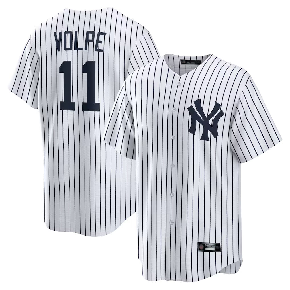 Elroe NY.Yankees #11 Anthony Volpe Player White Game Home Stitched Jerseys