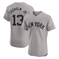 Elroe NY.Yankees #13 Jazz Chisholm Jr Player Gray Limited Elite Home Stitched Jerseys