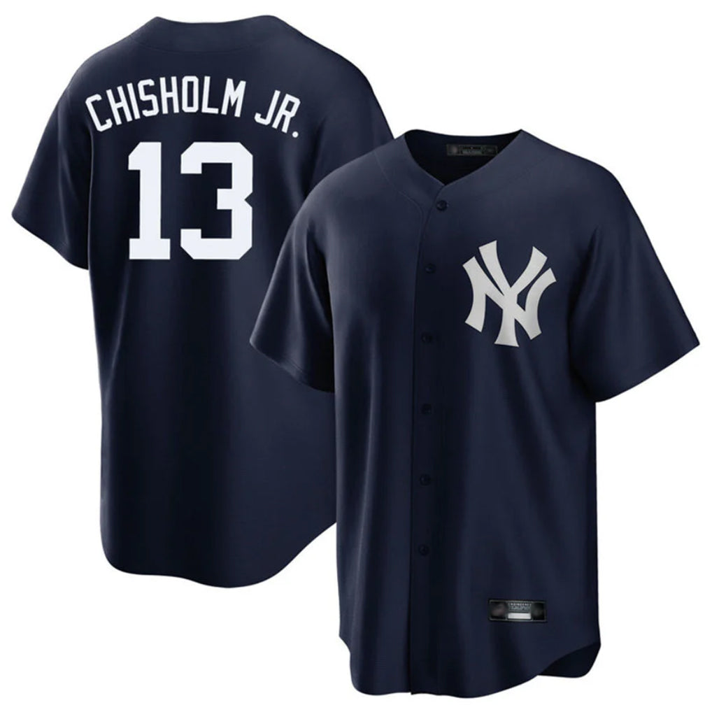 Elroe NY.Yankees #13 Jazz Chisholm Jr Player Navy Game Stitched Jerseys