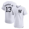 Elroe NY.Yankees #13 Jazz Chisholm Jr Player White Limited Home Stitched Jerseys