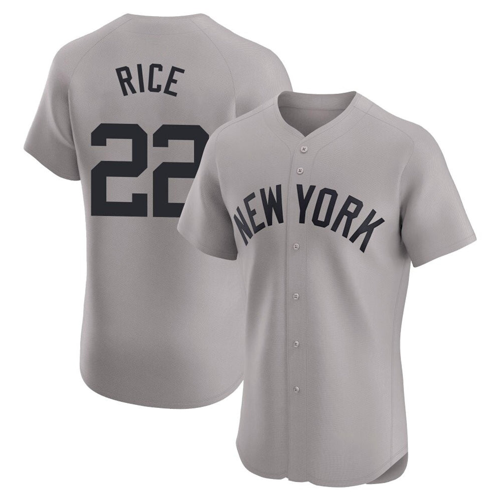 Elroe NY.Yankees #22 Ben Rice Player Gray Limited Elite Home Stitched Jerseys