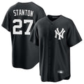 Elroe NY.Yankees #27 Giancarlo Stanton Player Black Game Stitched Jerseys