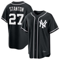 Elroe NY.Yankees #27 Giancarlo Stanton Player Black Out Game Home Stitched Jerseys