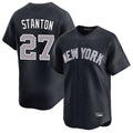 Elroe NY.Yankees #27 Giancarlo Stanton Player Navy Limited Game Stitched Jerseys