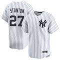 Elroe NY.Yankees #27 Giancarlo Stanton Player White Limited Home Stitched Jerseys