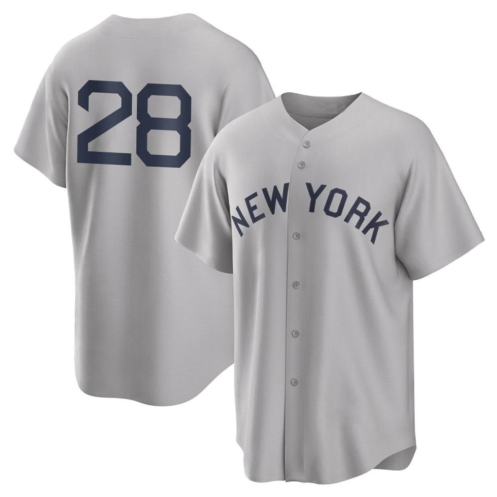 Elroe NY.Yankees #28 Austin Wells Player Gray Field of Dreams Game Stitched Jerseys