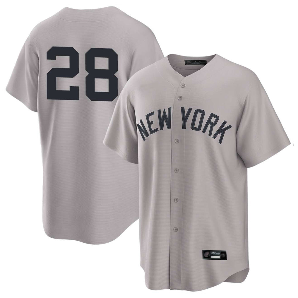 Elroe NY.Yankees #28 Austin Wells Player Gray Game Stitched Jerseys