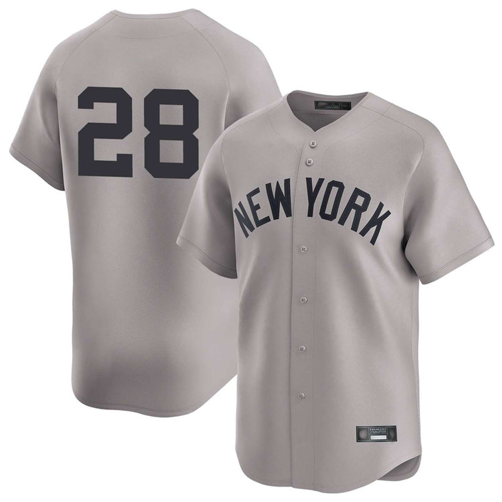 Elroe NY.Yankees #28 Austin Wells Player Gray Limited Stitched Jerseys
