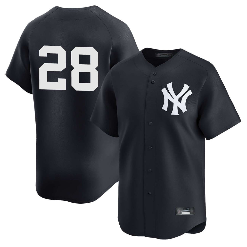 Elroe NY.Yankees #28 Austin Wells Player Navy Alternate Limited Stitched Jerseys